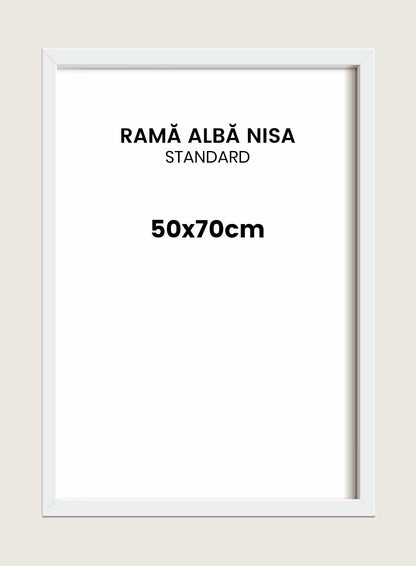 Rama albă Nisa 50x70cm