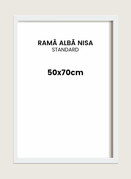 Rama albă Nisa 50x70cm