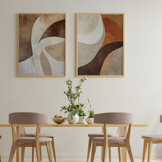 Beige and brown | Set Postere