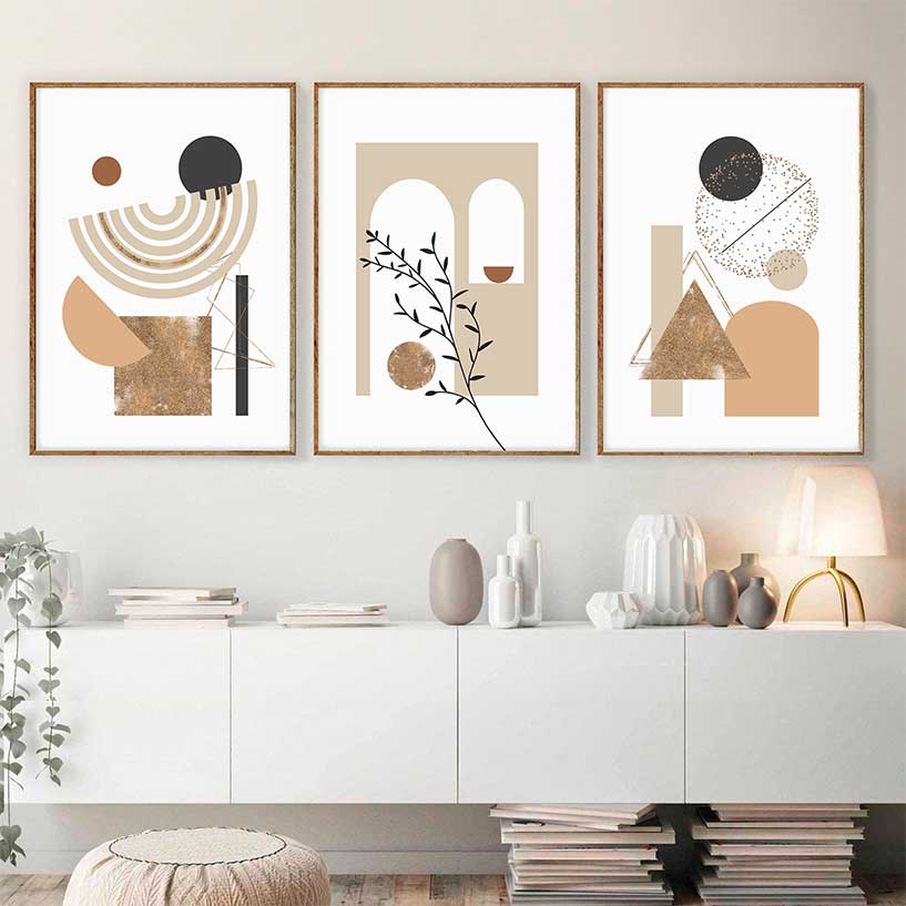 Mid Century Geometric | Set Postere