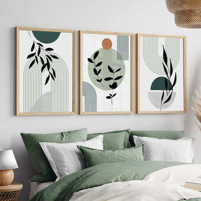 Green Mid Century | Set Postere