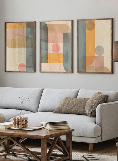 Pastel geometric no.3 | Poster