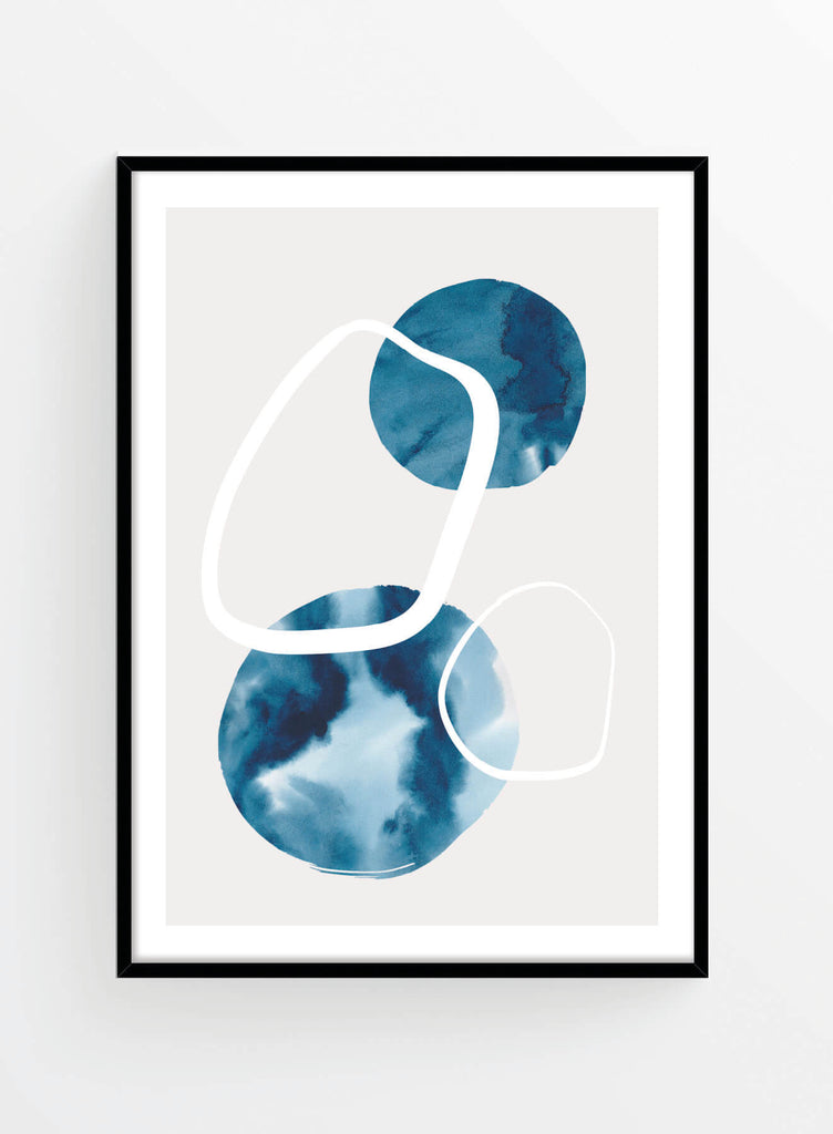 Blue Watercolor 6 | Poster