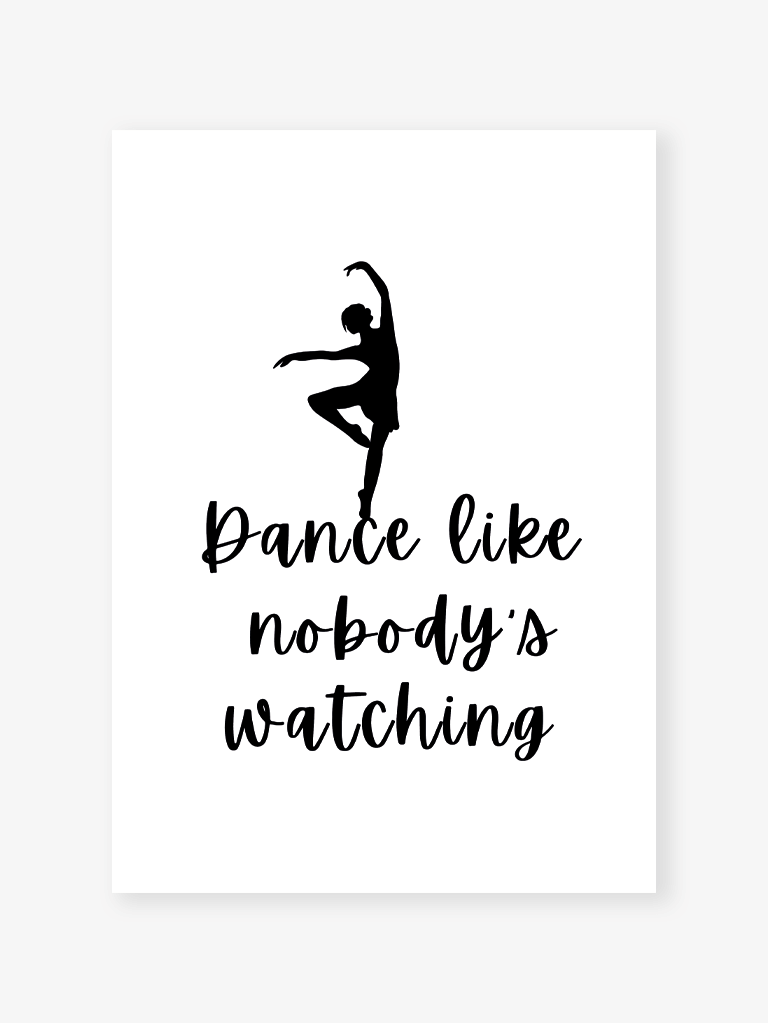 Danseaza (alb-negru) | Art Print