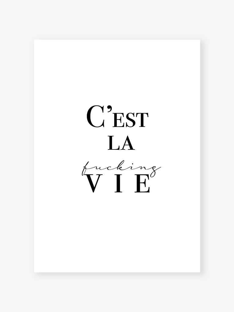 C est la vie no.1 I Poster
