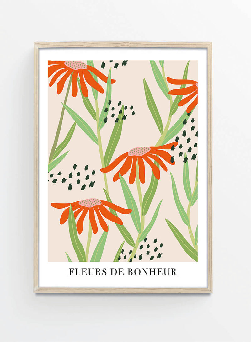Fleurs de bonheur 1 | Poster