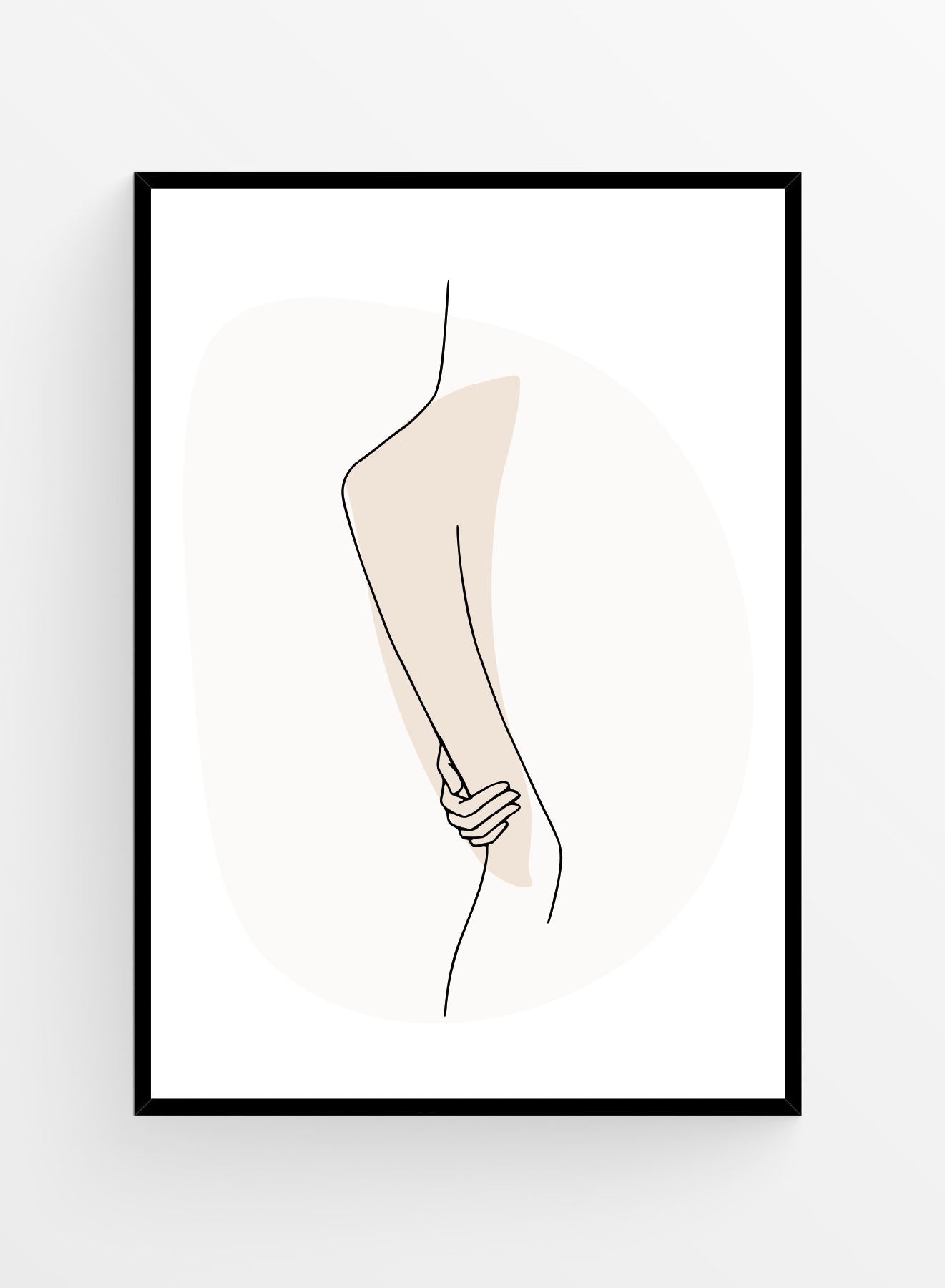 Woman back lines I Art Print