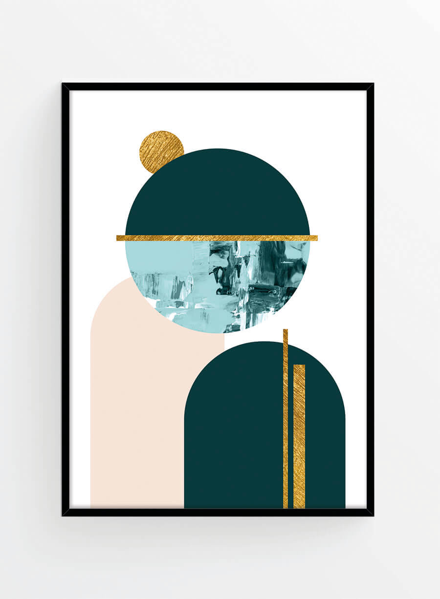 Geometric & gold no.1 | Poster