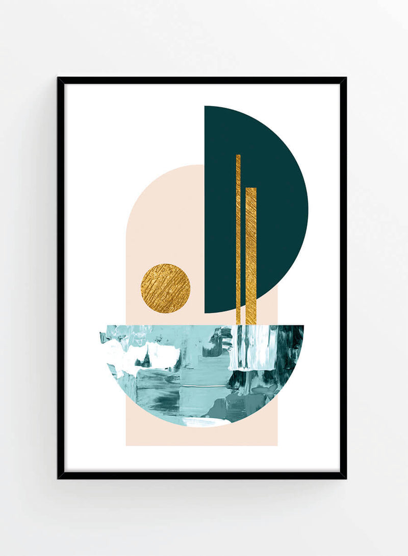 Geometric & gold no.2 | Poster
