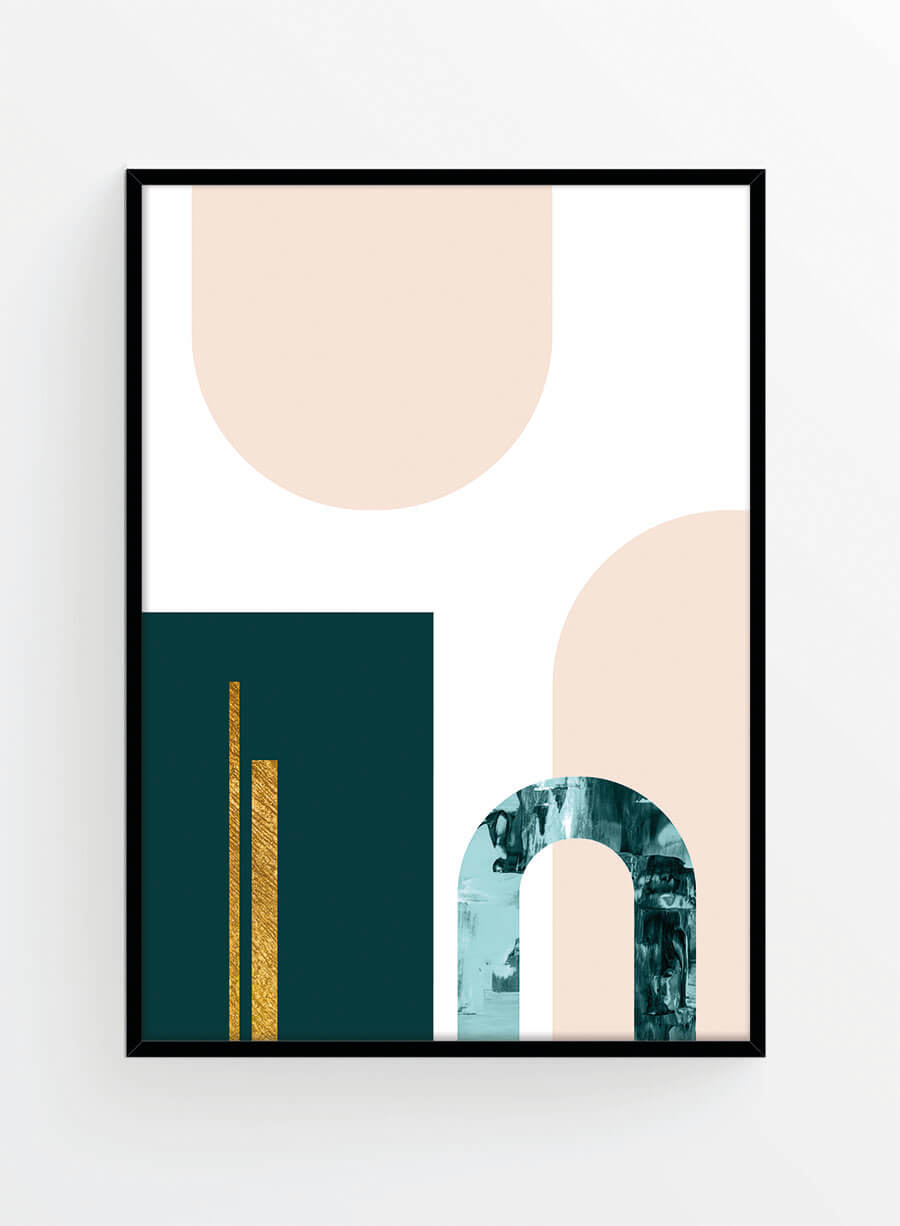 Geometric & gold no.3 | Poster