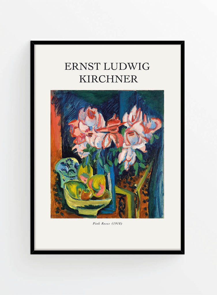 Ernst Kirchner Pink roses | Poster