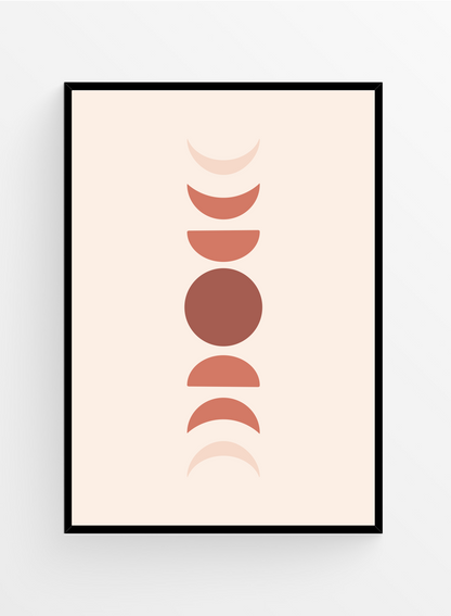 Nude moon phases | Art print