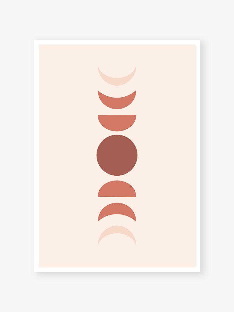 Nude moon phases | Art print