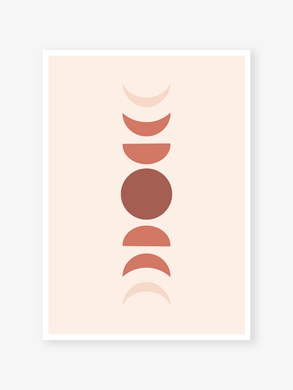 Nude moon phases | Art print