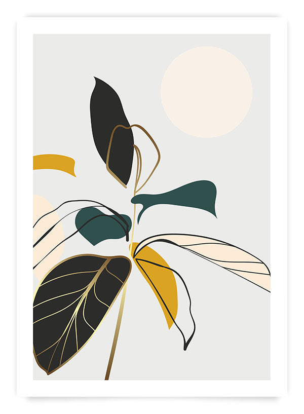Botanic & yellow 1 | Poster