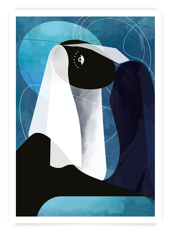 Woman with headscarf I Poster