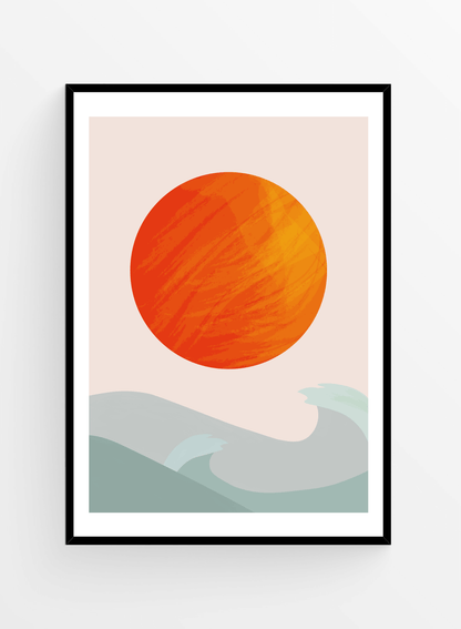 Soare in mare | Art print