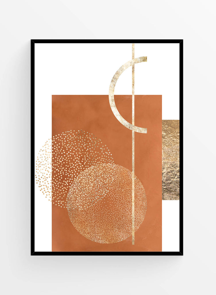 Gold Abstract 1 I Art print