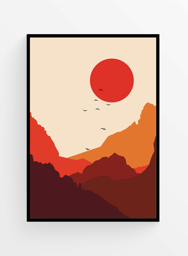 Red moon | Art print