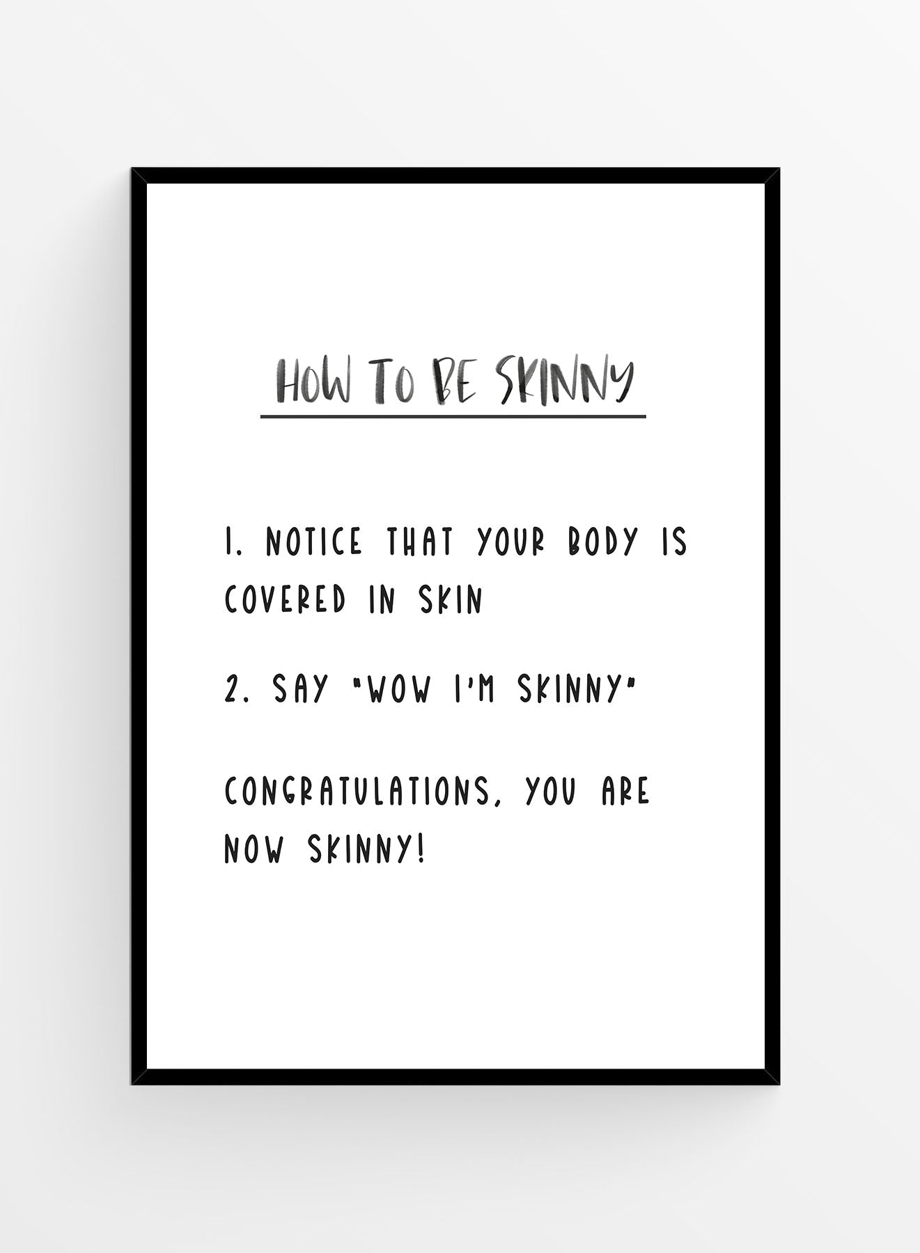 How to be skinny | Poster