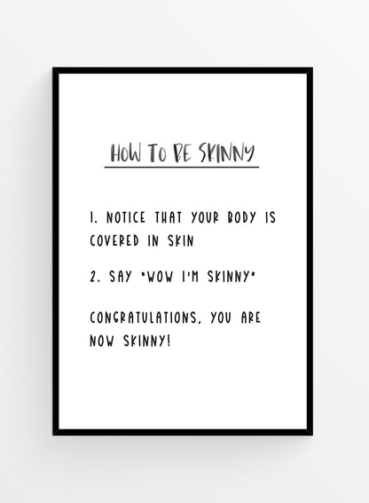 How to be skinny | Poster