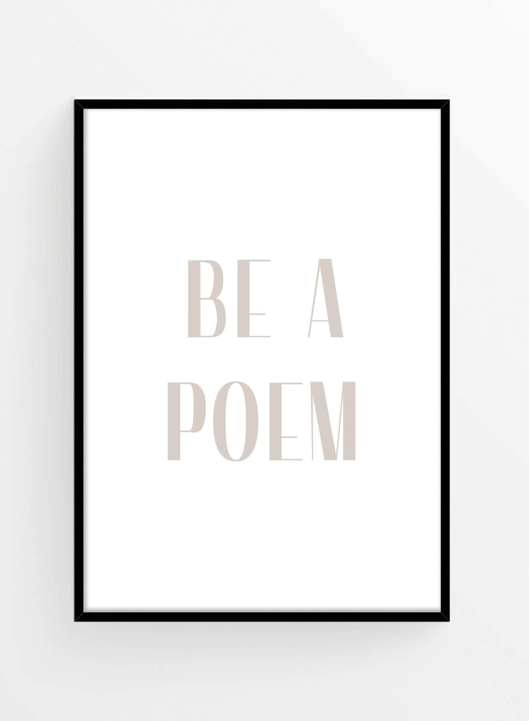Be a poem | Poster