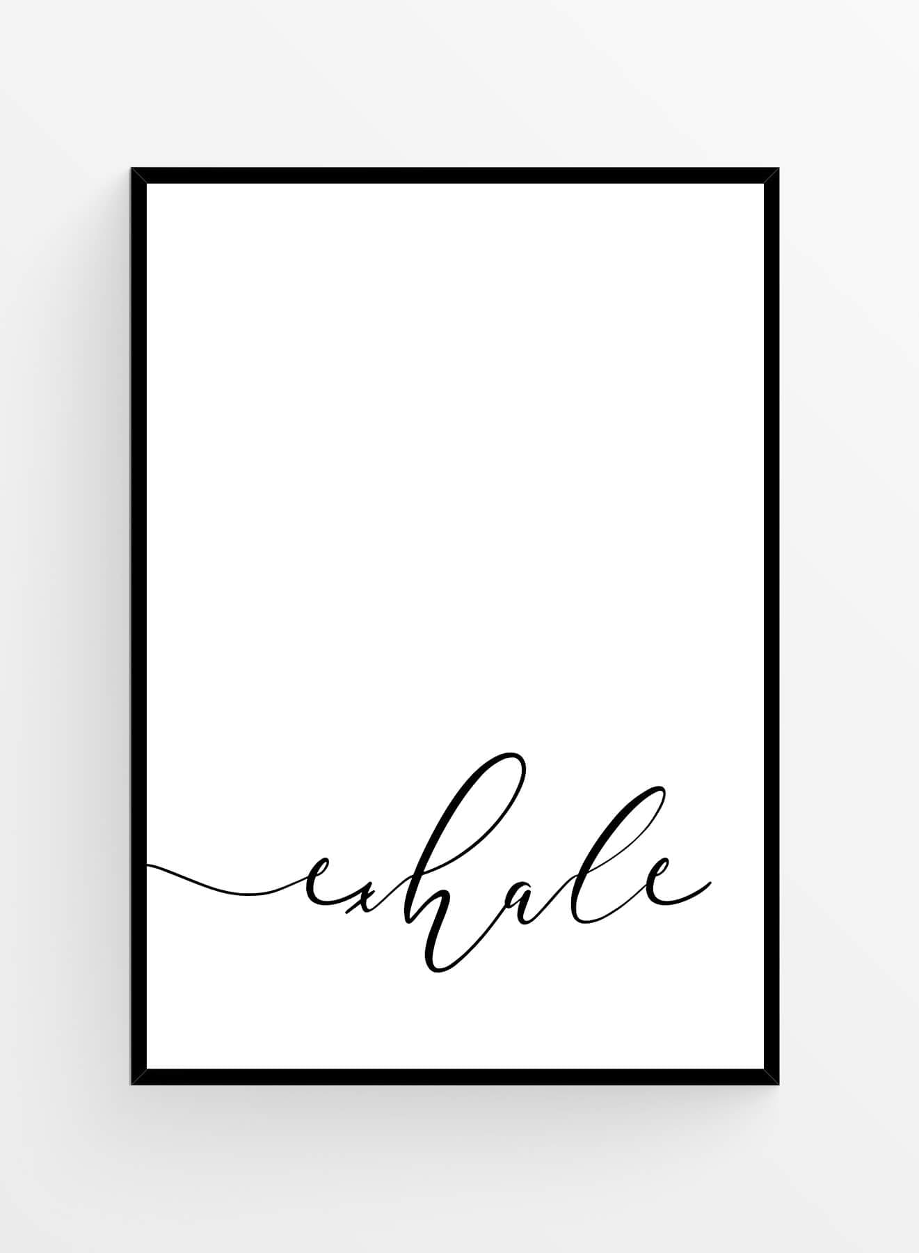 SET 2 art print-uri Inhale & exhale