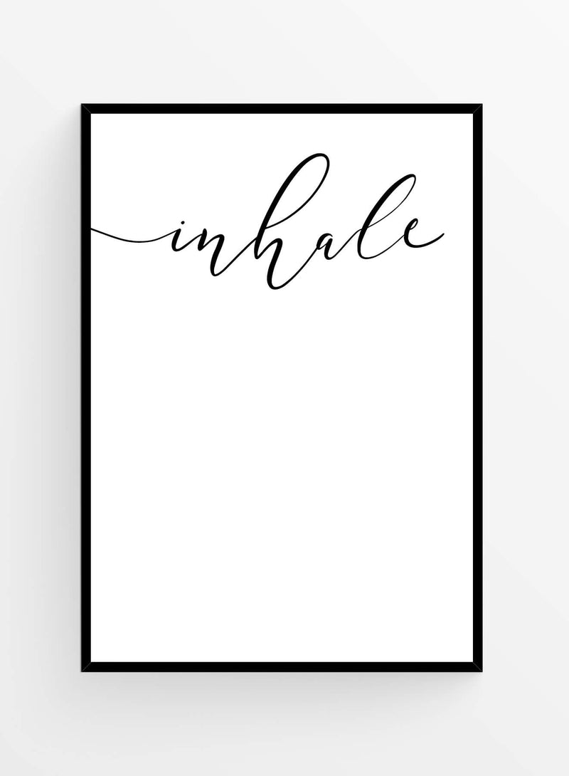 SET 2 art print-uri Inhale & exhale