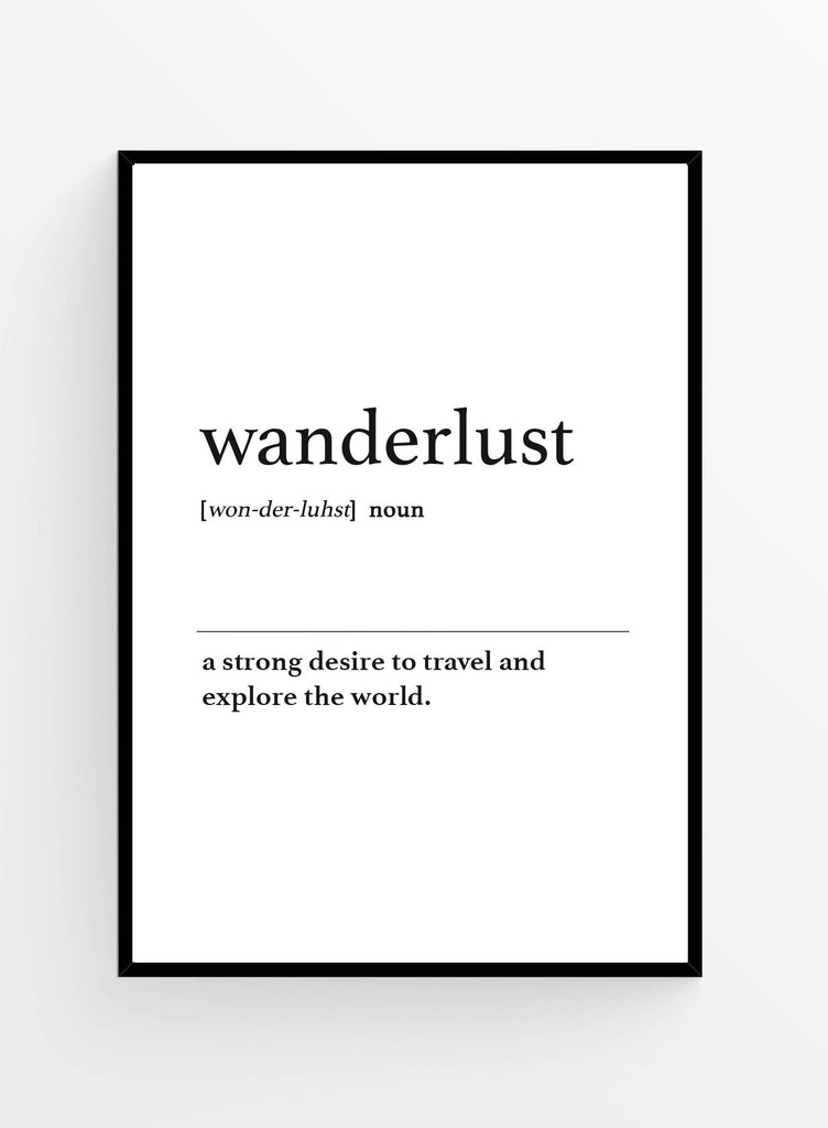 Wanderlust definitie | Poster